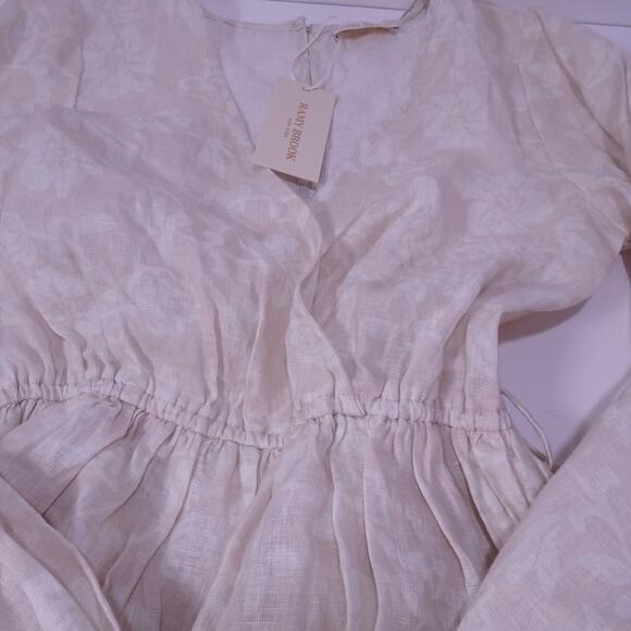 NWT 425 Ramy Brook Women's Printed Jolie Mini Dress Cream XXS NWT 425 - Picture 5 of 8